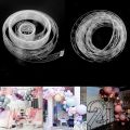 Balloon Tape strip and balloons tape dots Accessories 5M Balloon Chain Dot Wedding Party Birthday Background Decoration Balloon tape strip Arch Happy Birthday. 