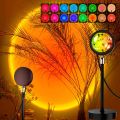 RGB Sunset Lamp Projector 16 Colors Remote Control  Changing RGB | Mobile Photography Backgrounds Accessories Lighting Kit Wallpaper. 