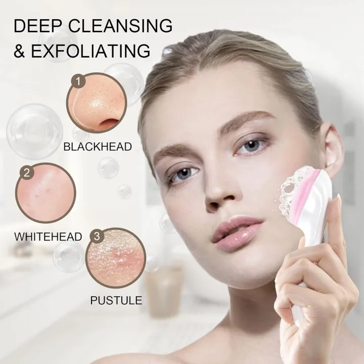New%20%20Silicon%20Dot%20Face%20Scrubber%20Exfoliating%20Brush%20Manual%20Handheld%20Facial%20Cleansing%20Brush%20Blackhead%20Scrubber%20Soft%20Food%20Grade%20Silicone%20bristles%20for%20Face%20Skincare%20(Multicolor)%20-%20Image%202