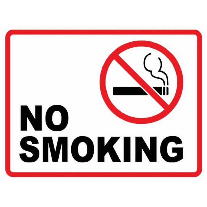No Smoking Sticker Caution Sign Safety Vinyl Sticker