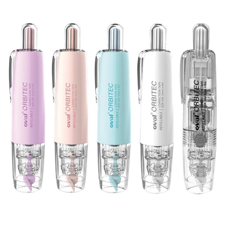 Oval Pen Shape Correction Tape Cute Colorful Corrector Tape Error Correction Tools Office School Supplies Stationery 5Mm*6M