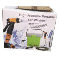 Portable High Pressure Car Washer Highest Quality ABS Plastic material Large Tank Capacity of 16 Liters 12 V Car Cigarette Lighter Connector 40 Watts motor powered diaphragm pump With speed and spray regulator. 