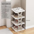 Purple/Grey Foldable shoe rack Durable Multi layer Plastic Multi layer shoe rack Space saving shoe rack for Home Daily use Space saving. 