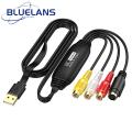Vhs to Digital Connector 1080p Usb Video Capture Card Adapter for Vhs Vcr Tv to Digital Converter Windows Mac Linux Android Compatible Video Capture Adapter. 