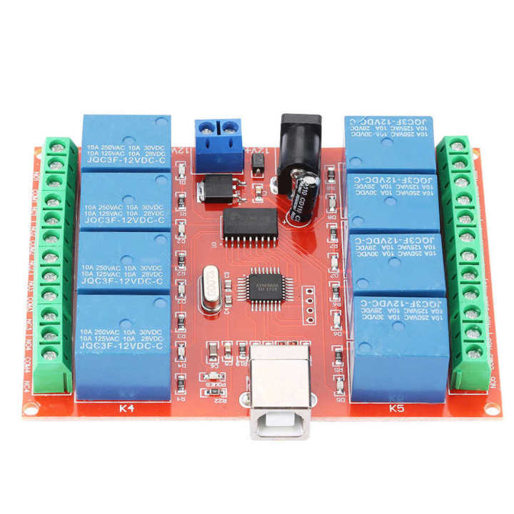 12V 8-channel Computer USB Controller Switch Relay Module PC Smart