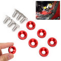 6pcs M8 Decorative Red Washers Screws Universal for Automobile Car Fender Bumper Engine Cover. 