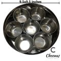 Stainless Steel Masala Box Large Size - 7 Pc Jars Spice Box. 