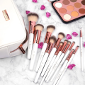 BH Cosmetics Rose Romance 12-Piece Brush Set - Elegant Makeup Brushes for Face & Eyes by RIYUE TRADER'S. 