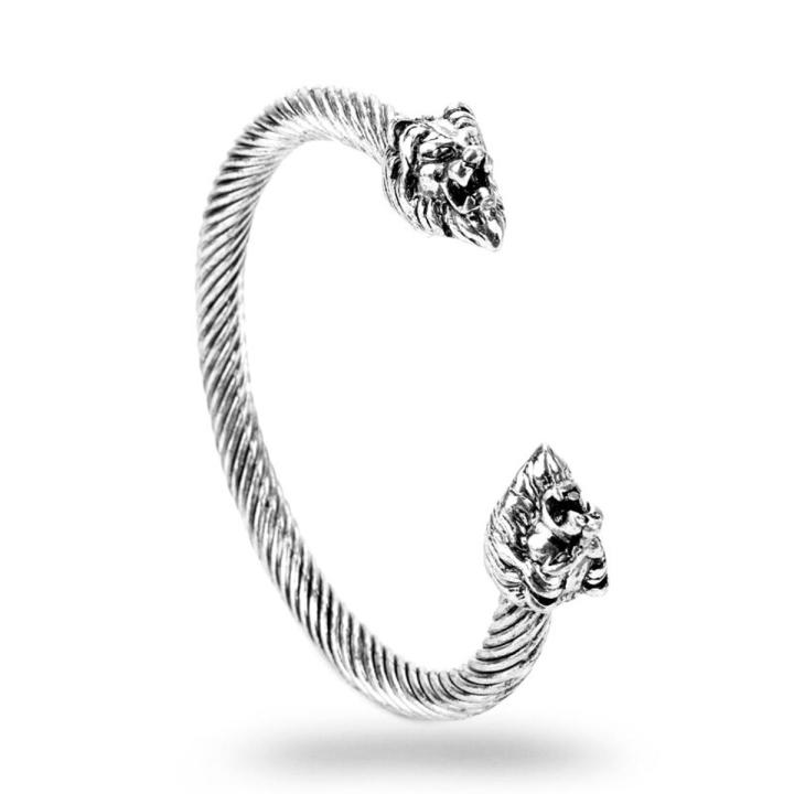 【Hengli jewelry story】Fashion Trendy Open Lion Cuff Bracelet Bangles For Women Animal Lion Charm Bracelet Women Men Jewelry Birthday Gift