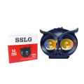 1-PCS of SSLG Shilan OWL EYE LED Long Range Plastic Body OWL Mini Driving Light Dual Colour White Yellow Flasher 20watt. 