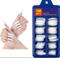 100 pcs Coffin Shape Nails For Girls, Artificial Nails, Nails For Girls Beautiful Fancy Nails Fake Nails , Acrylic Nails Nails Kit 100 pcs Set Colorful  Falsee Nails. 