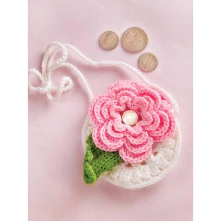 crochet cute flower bag purse for baby