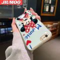 JIUMOO For IPhone 6 6s Case Cartoon Cute Minnie Mouse Luxury Plating Side Phone Cases Pattern Silicone Casing Full Cover Camera Protection Shockproof Softcase. 
