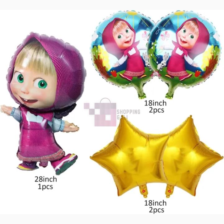 Masha%20And%20The%20Bear%20Foil%20Balloons%20Set%20-%2028%20inch%20-%20Masha%20And%20The%20Bear%20Birthday%20Theme%20-%20Pink%20-%20Girls%20-%20Pack%20Of%205%20Masha%20And%20The%20Bear%20Balloons%20-%20Image%202