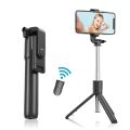 2.3ft Wireless Selfie Stick with LED Light, Bluetooth Remote Shutter & Tripod Stand - Foldable Extendable Mini Tripod Selfie Stick for Vlogging - Portable Multi functional Mobile Holder Grip. 