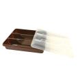 Techmanistan Cutlery Holder With Lid, 3 Compartment Cutlery Box, Cover Cutlery Tray Spoon Holder With Lid. 