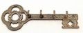 Decorative Wall Mounted Key Holder  Vintage Key With 4 Hooks  Wall Mounted  Rustic Cast Iron. 