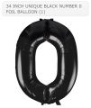 NUMBER FOIL BALLOON IN BLACK COLOR - 32 INCH SIZE NUMBER FOIL BALLOON. 