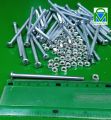 DreamsMart Pack of 10pcs 4.5mm x 75mm OR 3/16 inch width, 3 inch Length, M4.5 Screw with Nuts Machine Metal Screws Solid Zinc Galvanized. 