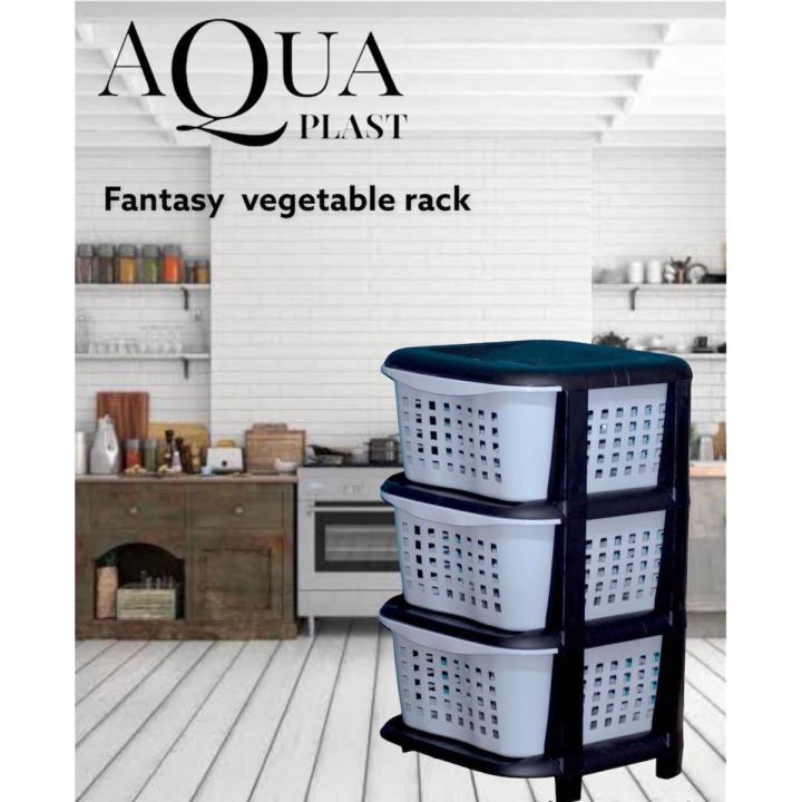 Vegetable/Fruits Rack - Premium quality - 3 Layer Compartment - Plastic material