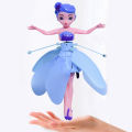 USB Rechargeable Magic Flying Fairy Princess Doll for Kids - Gesture Sensing Hand Control Pixie Dancer Toy with LED Lights, Perfect Indoor Mini Flying Toy for Girls. 