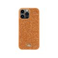 Swarovski Mobile Compatible Cover Case with Bumper Compatible For iPhone 13 Pro Max Glitter Type Shining Sparkle Stone Looking Luxurious Stylish High-Quality Yellow. 