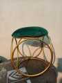 Metal Stool Ottoman Stool Sitting Stool Round Shape for Living Room Furniture Ottoman puff for Sitting Ring Gold Legs Single Piece STM. 