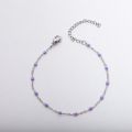 Fashion DIY Jewelry Steel Color Drip Oil Bracelet 304 Stainless Steel Cross Enamel Bead Chain Drip Oil Paint Exquisite. 