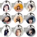 Cartoon Design Fashion Creative Kpop IU Girls Glass Cabochon Keychain Pendant Car Key Chains Handmade. 