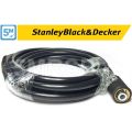 Black n Decker Pressure Hose 5 meter for PW1200 Pressure Washers - 1 Click end - 1 M22 Threaded end - also for Total, Ingco, Emtop 1200 Watts only, CPT 52003, etc.. 