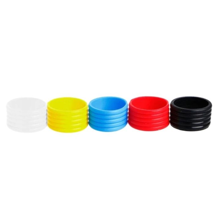 Silicone Tennis Racquet Grip Rings Racket Bands Non Slip Racket Rubber Bands for Badminton Squash Baseball Bat Handle X5QF