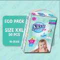 50 pieces of Susu baby diapers in XXL size [18 to 25 kg]. cotton sheats. 