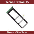 Tecno Camon 15 SIM Tray Sim Jacket Sim Slot Sim Door For Tecno Camon 15 - Green. 