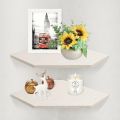 Homode Corner Shelf Wall Mount, Set of 2 Floating Corner Shelf Organizer for TV Accessories, Speaker, Cable Box, Game Console, Storage for Bathroom Kitchen Living Room Bedroom. 