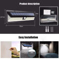 Solar Light Outdoor, 118 LEDs PIR Motion Sensor Weatherproof For Wall Fence. 