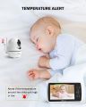 iFamily & Hubook Baby Monitor - Large 5" Screen with 30Hrs Battery Life - Remote Pan-Tilt-Zoom;No WiFi, Two-Way Audio, Night Vision, Temperature, Lullabies, 960ft Long Range Baby Monitor with Camera and Audio. 