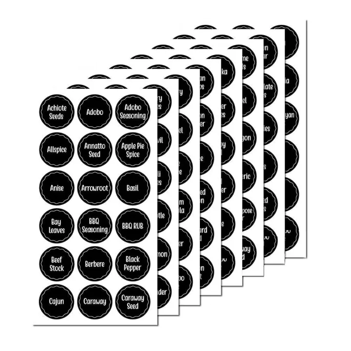 144%20Printed%20Spice%20Jar%20Labels%203.8Cm%20Diameter%20Food%20Pantry%20Stickers%20-%20Image%204