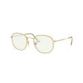 Ray-Ban Hexagonal Metal Gold Frame Green Lenses-RB3548-9196/BF-51. 