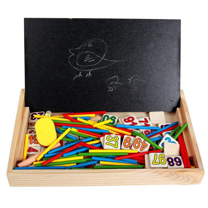 Fun Figure Blocks Counting Sticks Education Wooden Toys Building ...