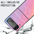 Love Yourself Flower Heart Line Kpop Case For Samsung Galaxy Z Flip 4 5 3 z Flip5 Flip4 5G Hard Phone Cover Flip3 Split Folding Mascaraara. 