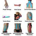 Kinesiology Tape - Pain Relief Adhesive - Best Therapeutic Muscle Support Aid - Sports Wrap for Knee Elbow Wrist Back Shoulder Ankle & Neck injury tape - Physio tap Water resistant. 