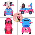 Micky Mouse Toy Push Car Mickey Mouse 4 Wheel Push Car For Toddlers Music Minnie Flashing Light & Mouse Cartoon Character Ride On Car 4 Wheels  For 1 to 5 Years Child. 