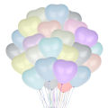 Heart Latex Balloons Pack Of 40 Pieces For Anniversary Decoration & Birthday Decoration Red & White Heart Shape Baloons. 