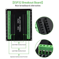 ESP32 Expansion Board GPIO Expansion Board Compatible with ESP32 WiFi Bluetooth Development Board NodeMCU-32S Lua 38Pin GPIO Expansion Board. 