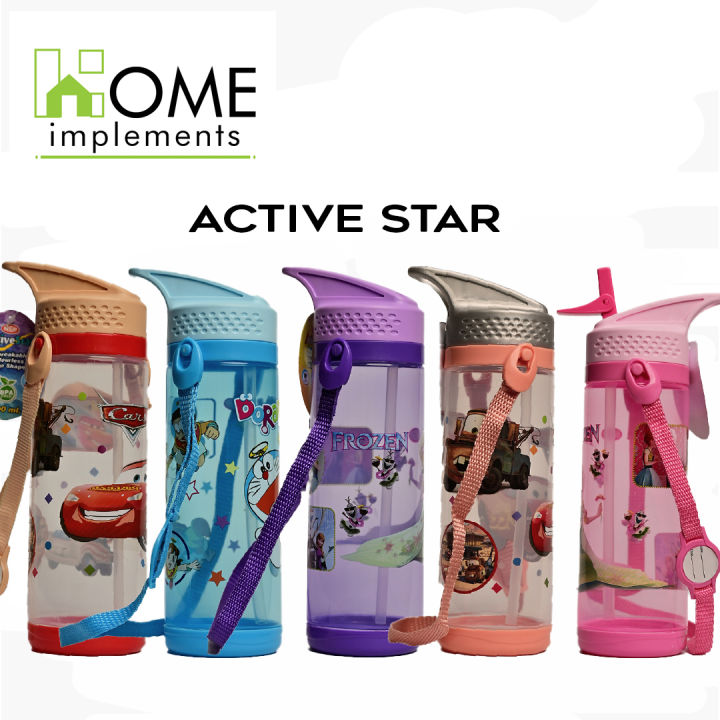 Bright Active Star 600ml Transparent Plastic Water Bottle