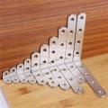 Stainless Steel Corner Code 90 Degree Right Angle Fixator Angle Iron L-shaped Triangular Bracket Layer Plate Furniture Tool. 