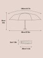 Cute Strawberry Pattern Folding Umbrella with High Density Waterproof Fabric Travel Umbrella. 