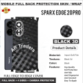 SPARX EDGE 20 pro full Back 360 Protection skin wrap with sides and camera protection premium quality full cover wrap sheet for sparx edge 20 pro. 
