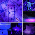 365nm UV Flashlight Mini LED Ultraviolet Torch USB Rechargeable Waterproof Ultra Violet Light 1Pcs. 