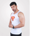 Superman Sando White Dri fit. 